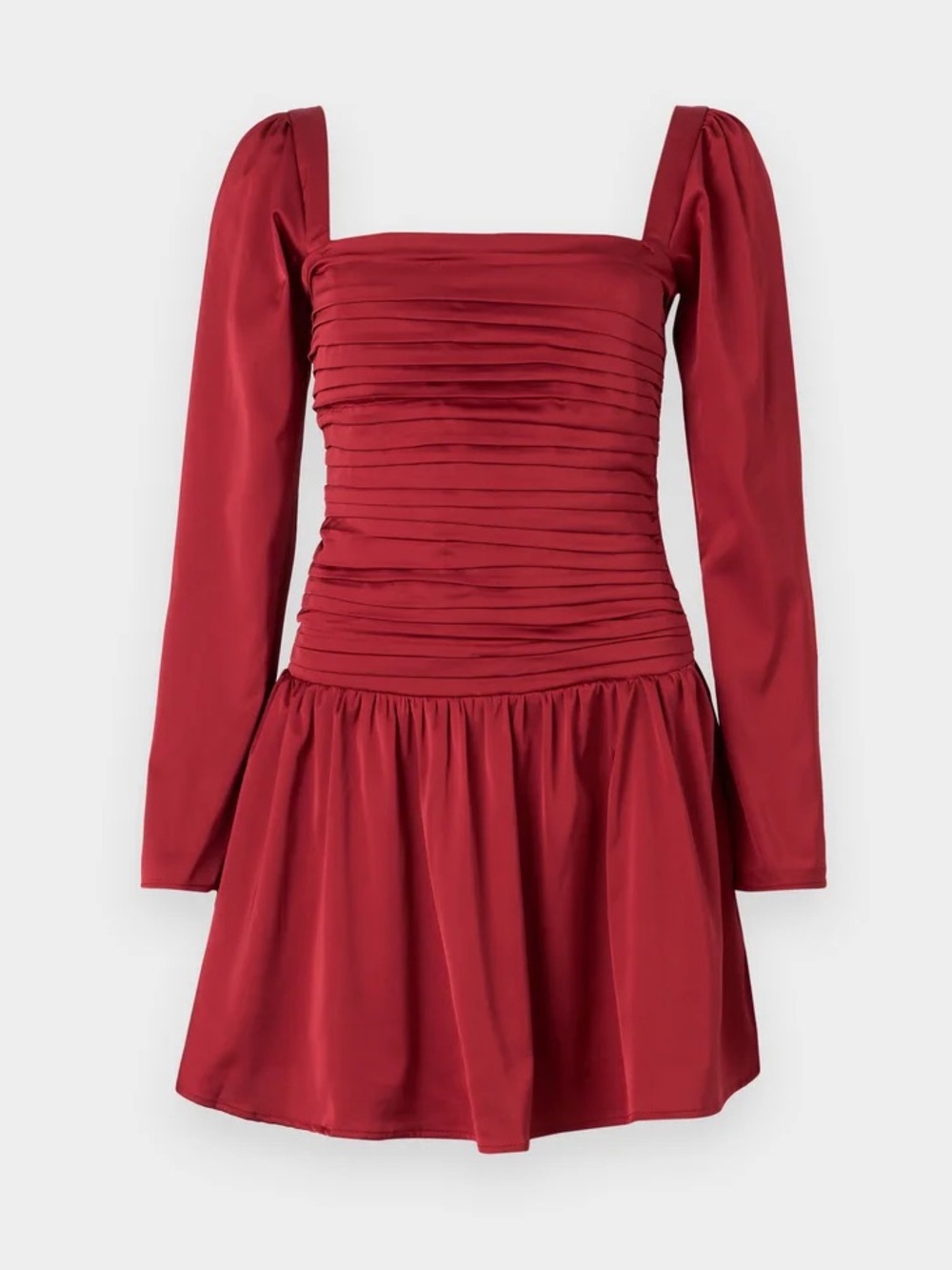 Abercrombie & Fitch Emerson Bubble Hem Red Satin Mini Cocktail Dress Size S